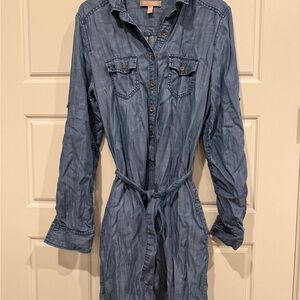 Banana Republic Blue Chambray Dress